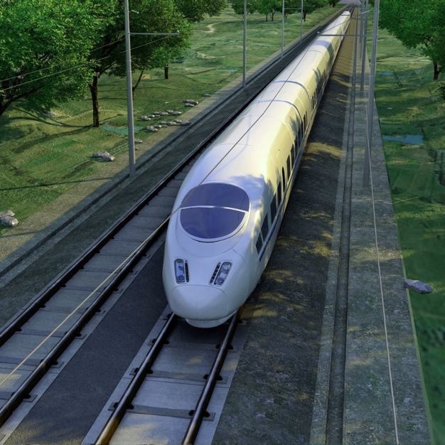 铁路 轨道 高铁3D模型